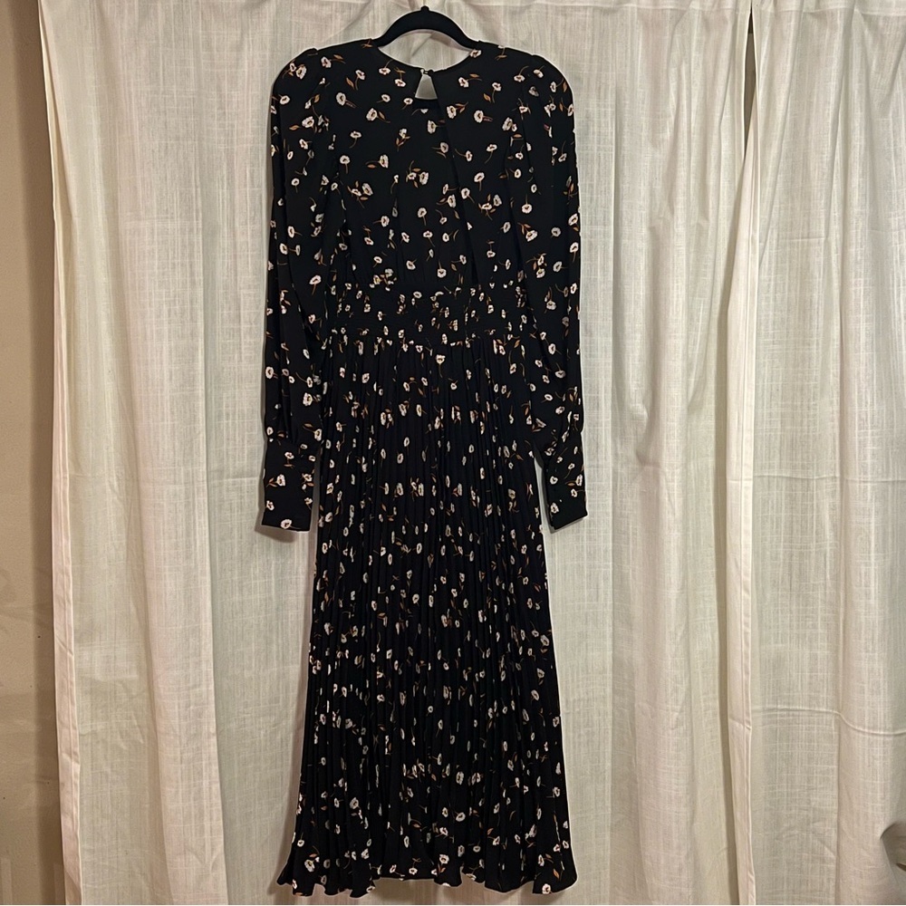 AFRM Zane Noir Spring Floral Open Back Midi Dress Size XS - Picture 4 of 15
